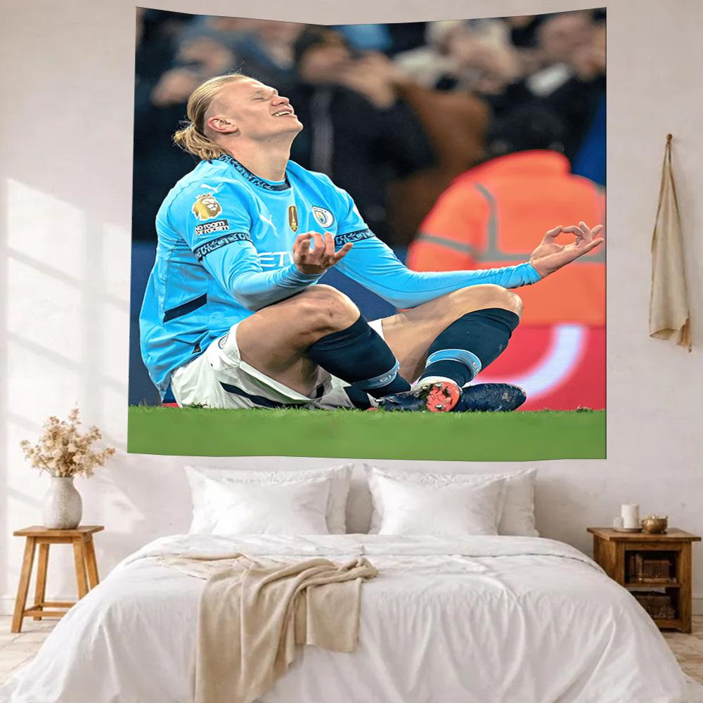 Blue Haaland Style Wall Decor Tapestry Art For Pet Memorial Birthdaywedding Party Backdrop Family Gift