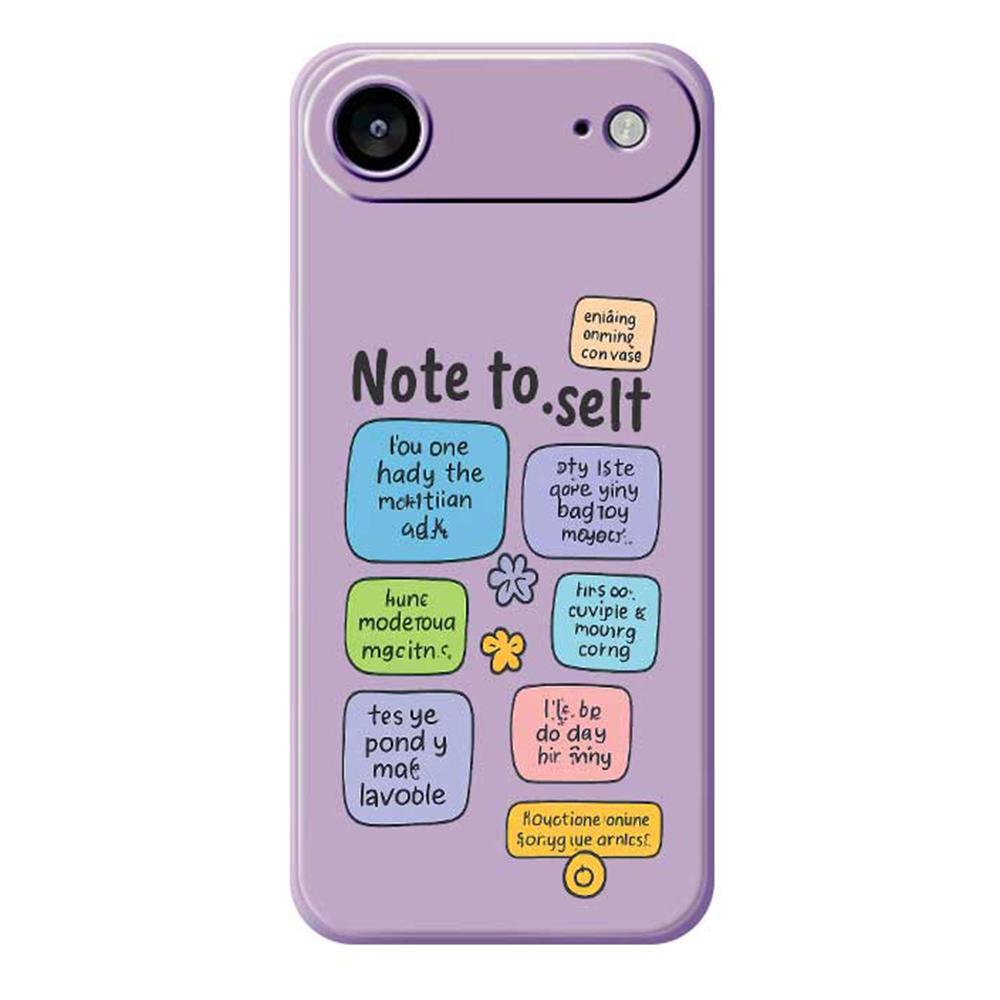 For iPhone 17 Air Case Colored Sticky Notes Pattern Printing Straight Edge TPU Phone Back Cover