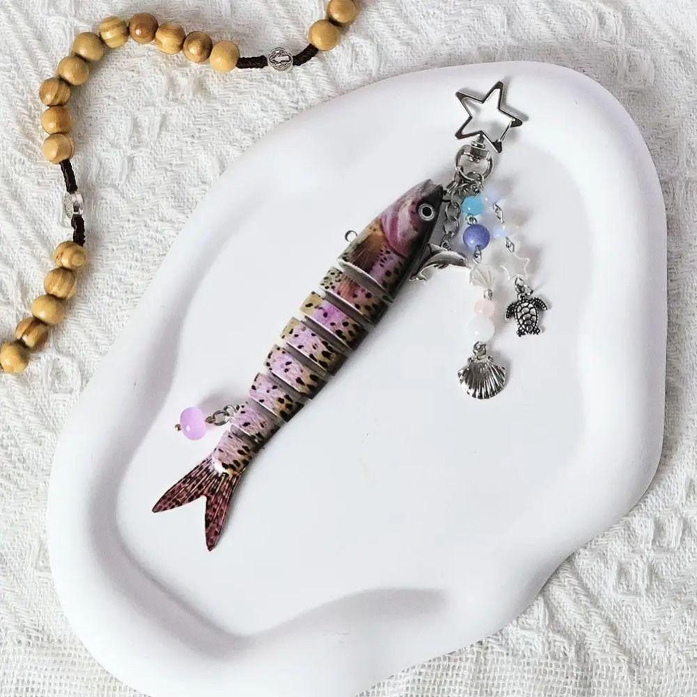 High-precision Handmade Fish Keychains Phone Lanyard Fish Bait Lanyard Jewelry Gift