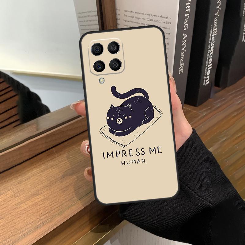 Черный Кошачий Лицо Китти Чехол Для Samsung Galaxy M31 M21 M11 M20 M23 M54 M14 M34 M13 M52 M32 M12 M16 M36 M56 M15 M55