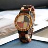 Women's Wooden Quartz Wristwatches 4 Colors Mixed Dial Wood Bangle Natural Full Wooden Lady Bracelet Watches Timepiece