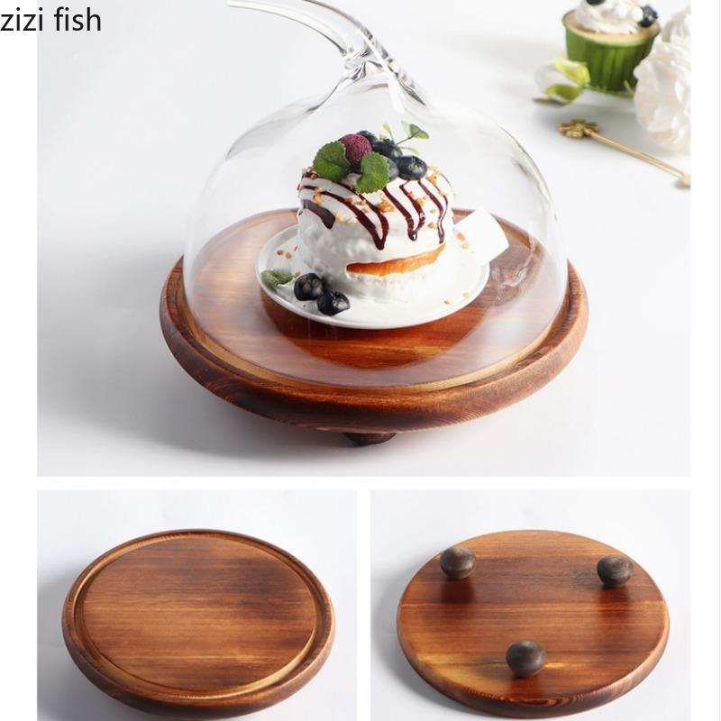 Меламиновый поднос Акриловая крышка Крышка для торта Тарелки для торта Десертная тарелка Блюдо для димсамов Противень для торта Подставка для торта Дисплей Подставка Крышка для еды Инструмент