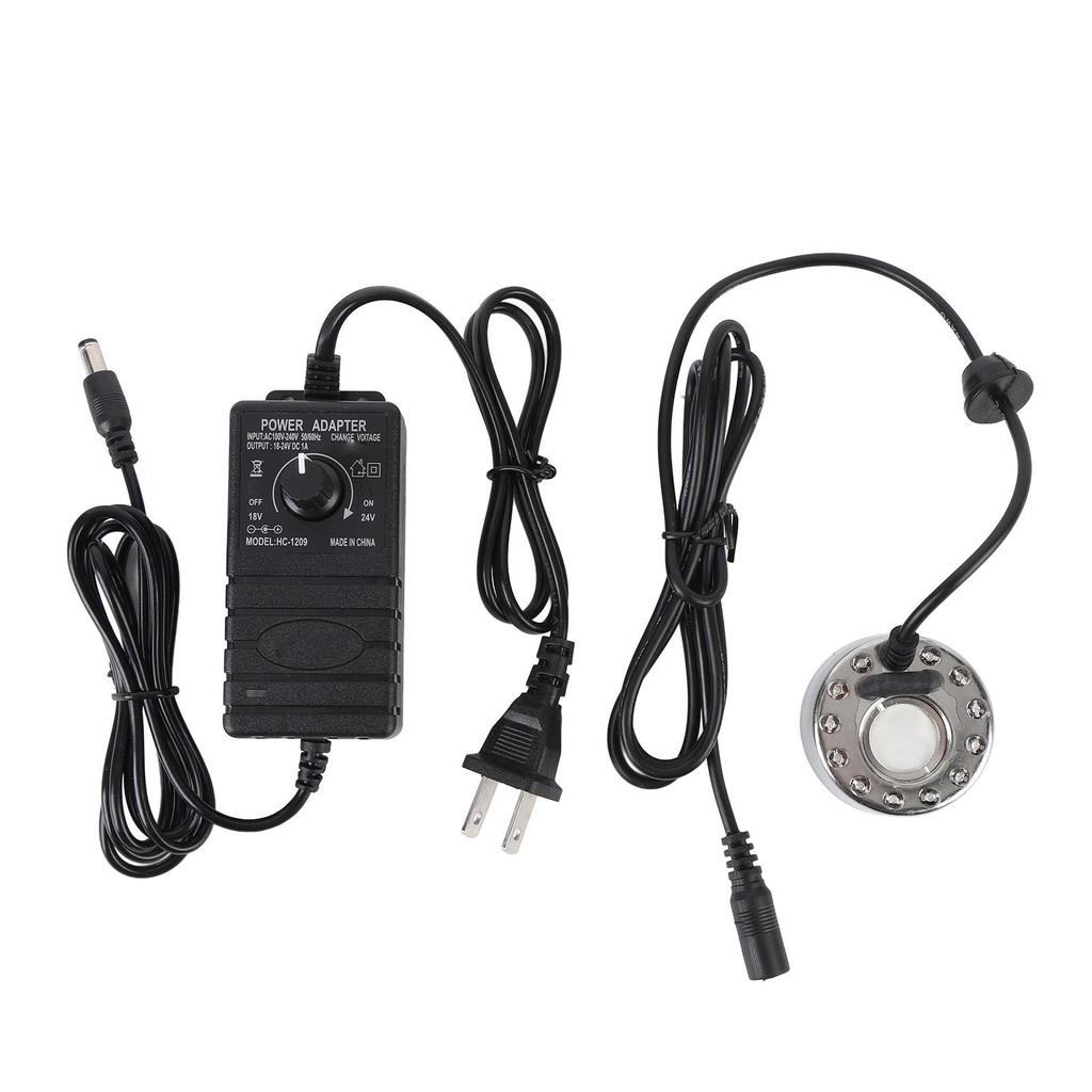 Mist Maker Fogger 350mL/H with 12 LED Color Changing Fog Controller 24V Atomizer Fog Machine for