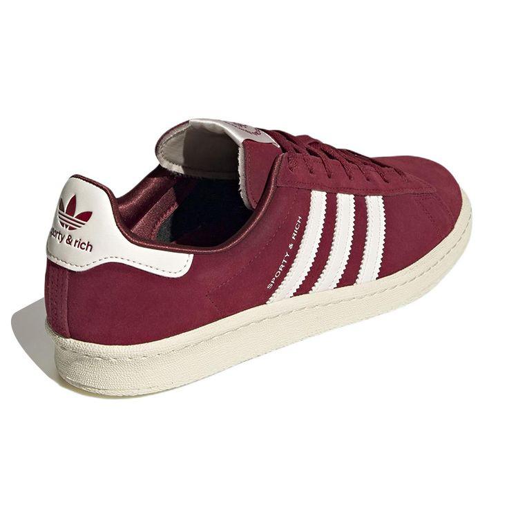 Спортивные и Роскошные x adidas Campus 80s Collegiate Burgundy Унисекс Кроссовки Красный Меловой-Белый HQ6074