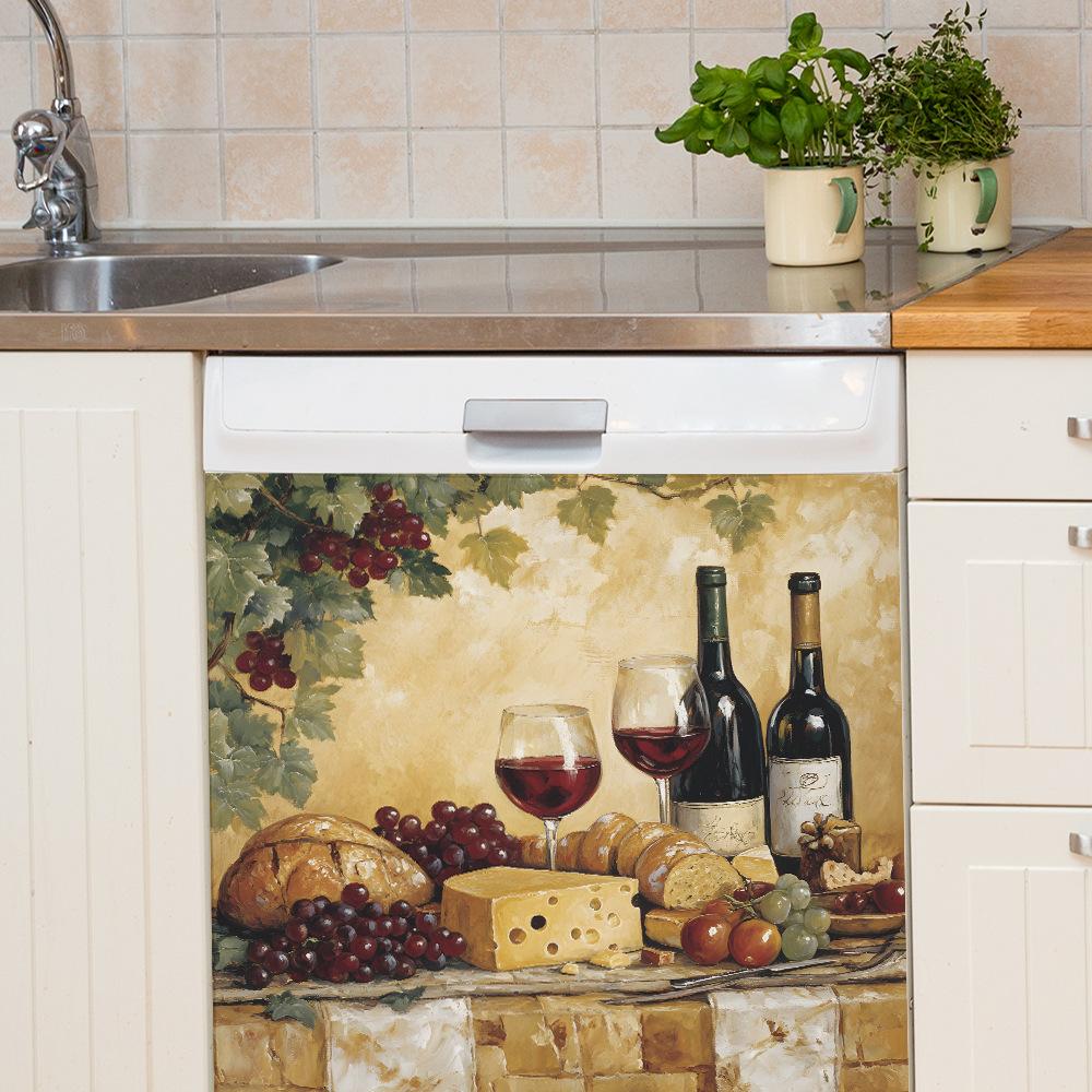 Еда и вино Стол Плакат Кухня Ресторан Варочная панель Фон Ландшафтный дизайн Декоративные наклейки