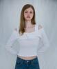 ROSEFRANTZ Twist Off Shoulder Long Sleeve [Ivory]