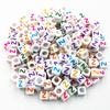 50Pcs 6mm 26 Letter Acrylic Loose Beads DIY for Necklace Bracelet Pendant Jewelry Making