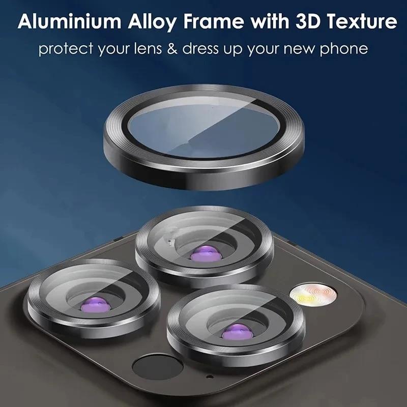 3-2PCS Camera Lens Protector For iPhone 17 Pro Max 17Pro 17Air Metal Ring Protector Glass For iPhone 14 15 16 ProMax Camera Lens 4