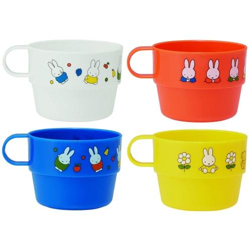Skater KS32-A Stacking Cups with Case, Set of 4, Miffy 21 Design, Made In Japan