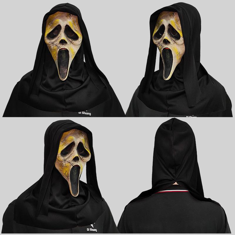 White Scream Mask Skull Ghost Face Masquerade Halloween Party Mock Prop Gift