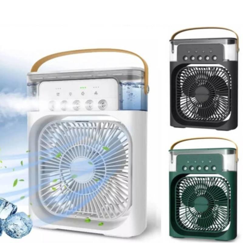 Миниатюрный настольный вентилятор с функцией распыления воды, питанием от USB, тихий портативный кондиционер для общежития и офиса, в пяти цветах.