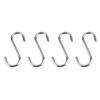 4pcs Heavy Duty S Shape Stainless Steel Hook Bathroom Kitchen Clothes Hat Hooks