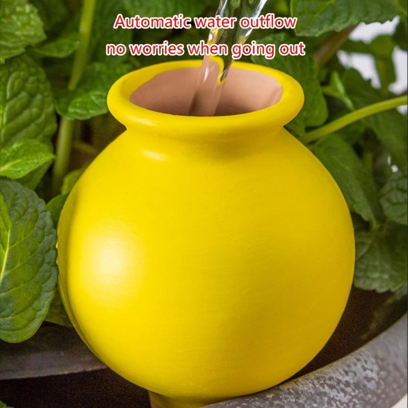 4Pcs Small Wine Bottle Automatic Plant Dripper Terracotta Potted Plant Watering for Indoor Outdoor Garden Yard Warering