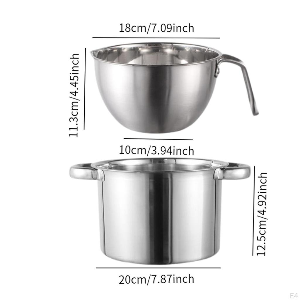 Boiler Pot Double Essential Cookware Flat Bottom Melt Bowl Boilers for Candy