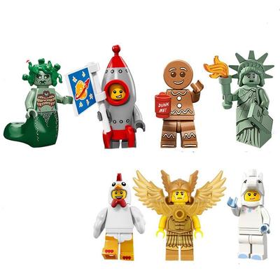 Летучая мышь-вампир Цирковой клоун Бизнесмен Минотавр Хазмат Гай Йети Строительные блоки с квадратными футами Фигура