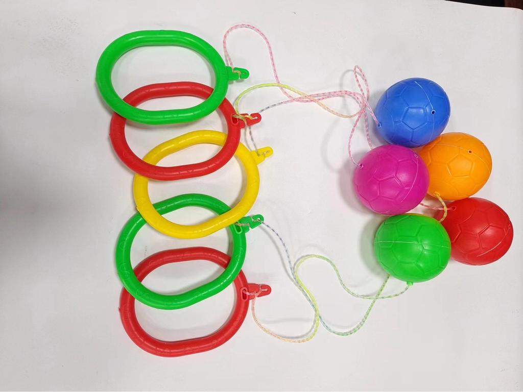 Детский набор прыгающих мячей с ручкой - Фитнес-игрушка для детского сада и начальной школы