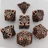 Hot Cross-Border Sale New D20 TRPG Copper Stone Dice Hollow Square Shape Eco-friendly Light Luxury Cthulhu Run Dungeons Dragons