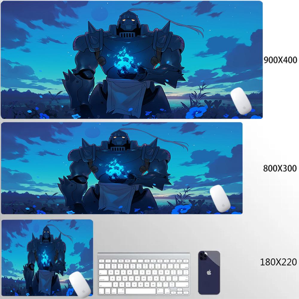 Fullmetal Alchemist Gaming Mouse Pad Large Pc Accessories Mousepad Hd Custom Home Keyboard Pads Office Gamer Cabinet Table Mat
