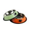 Colorful Non-Slip Stainless Steel Pet Bowl for Cats and Dogs