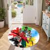 Cristiano Ronaldo's Round Floor Mat Design for Outdoor Dormitory Game Room Study room Anti-slip Round Rug Office home decor