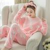 Warm Flannel Pajamas Women's Pajama Sleepwear Home Wear Winter Velvet Female Plush Pajamas