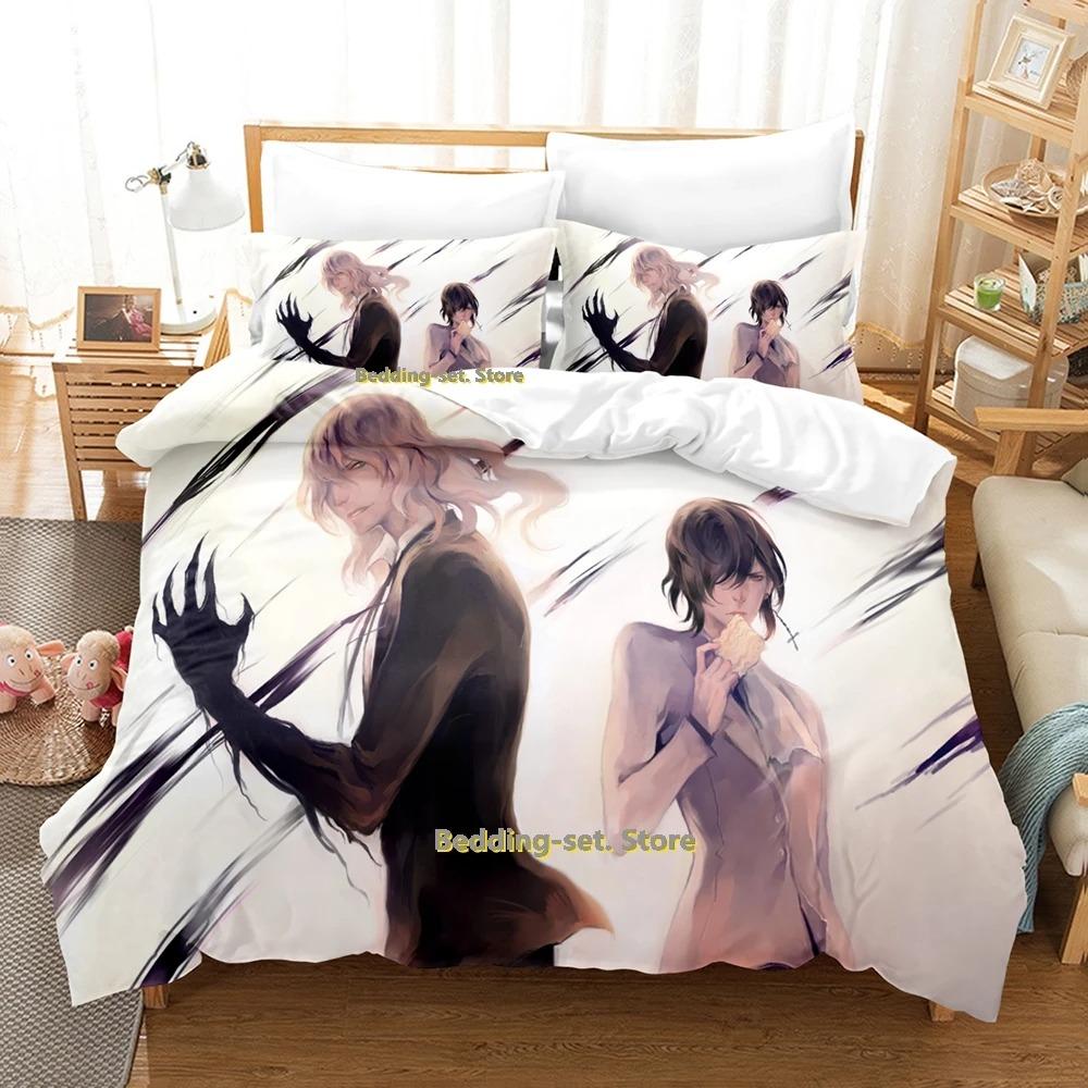 Комплект постельного белья Noblesse Single Twin Full Queen King Size Bed Set Adult Kids Bedroom Duvetcover Sets Print Anime Bed Sheet Set