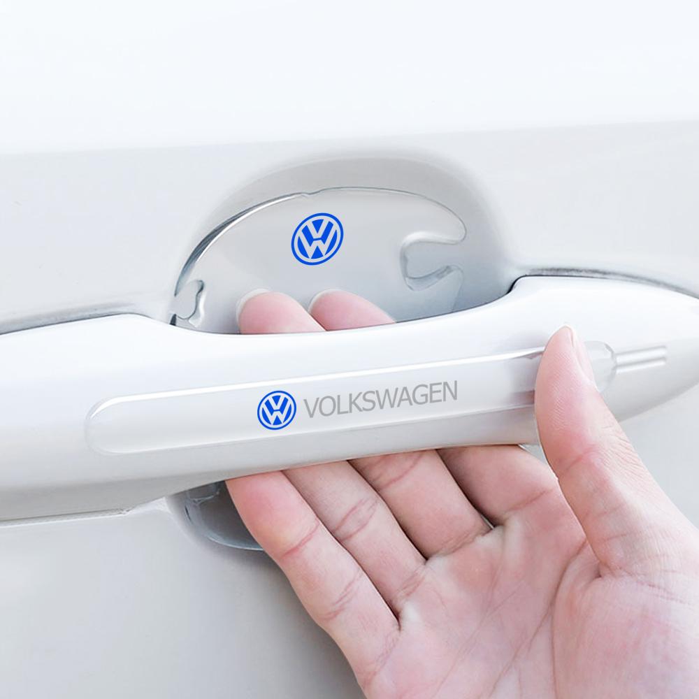 PCVHD1 New Car Door Bowl Handle Protector Stickers Transparent Anti-scratch Film For VW Polo Jetta Passat Golf Tiguan Touran Beetle