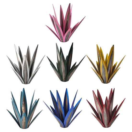 Большая текила деревенская скульптура металлическая текила растение садовая статуя открытый двор газон железная художественная фигурка для домашнего патио декор