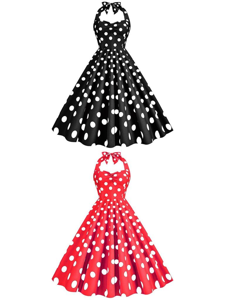 Retro 50s Hepburn-Style Waist-Cinching Slim Dress