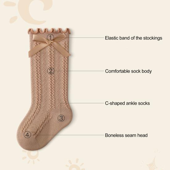Breathable Lightweight Baby Socks Cotton Multi-color 9 Cm 1 Pair