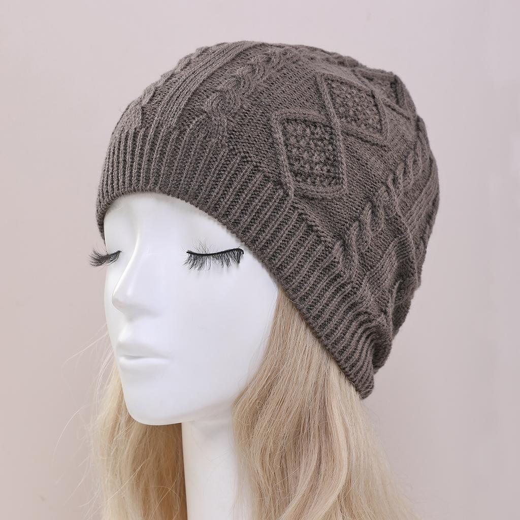 Men's and Women's Autumn and Winter Woolen Warm Ear Protecting Fashionable Cold Proof Pile Knitted Hats