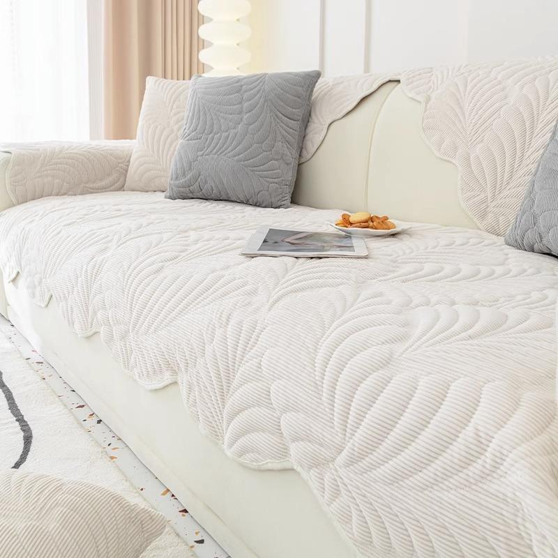 Универсальная подушка для дивана Four Seasons, современный простой нескользящий высококачественный кожаный чехол для дивана, однотонные вельветовые подушки для сиденья дивана