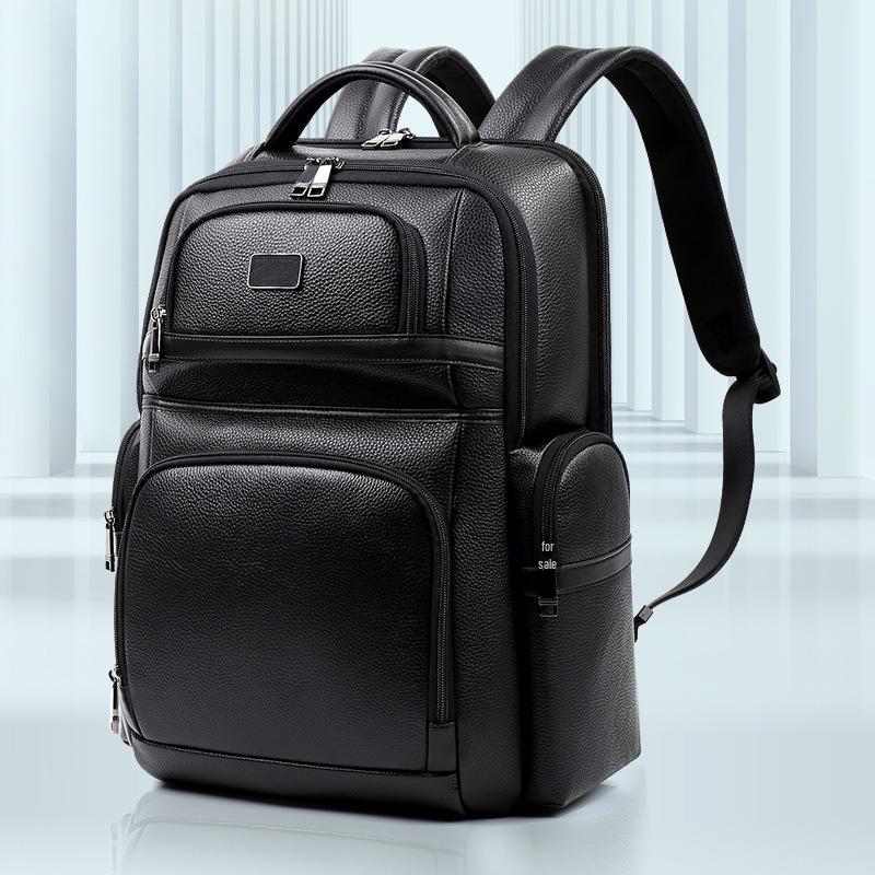 Men's Genuine Leather Laptop Backpack - Large Capacity, Premium Business Bag with Gift Option