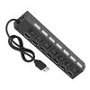 480Mbps 7 Port USB Hub No Conflict Plug & Play 7 Port USB 2.0 Hub for Mouse Printer Scanner
