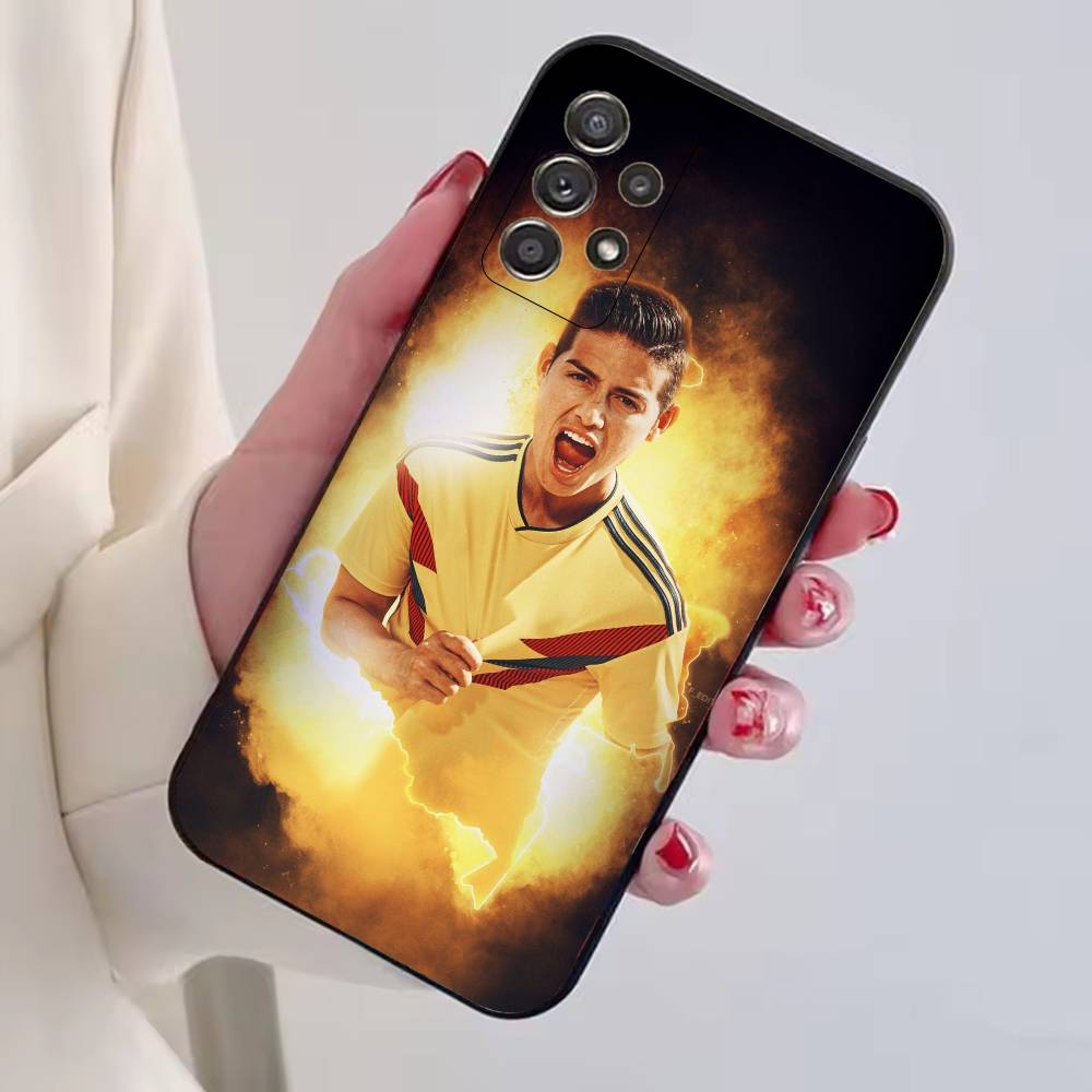 Футбольный чехол для телефона J-James Rodriguez для Samsung S25, S24, S21, S22, S23, S30, Ultra, S20, Plus, Fe, Lite, Note, 10, Черный чехол