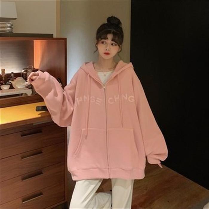 Women Long Sleeve Hooded O Neck Loose Pullovers Female Tops Solid Color Sweatshirts