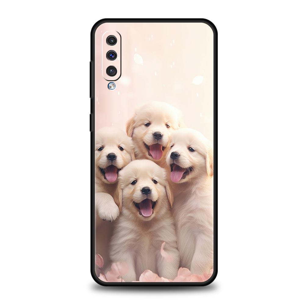 Милый чехол для телефона с маленькой собачкой для Samsung Galaxy A56 A54 A42 A36 A34 A26 A24 A16 A14 A12 A06 A50 A52 A10 5G Мягкий ТПУ чехол Fundas