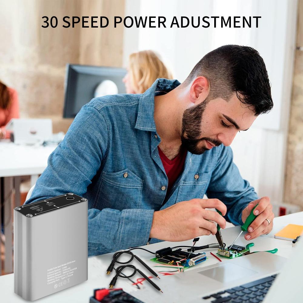 Аппарат для точечной сварки, регулируемый, 30 передач, OLED-экран, 5000 мАч Lipo в комплекте, для макс. никелевой полосы 0,15 мм, портативная точечная сварка DH-30