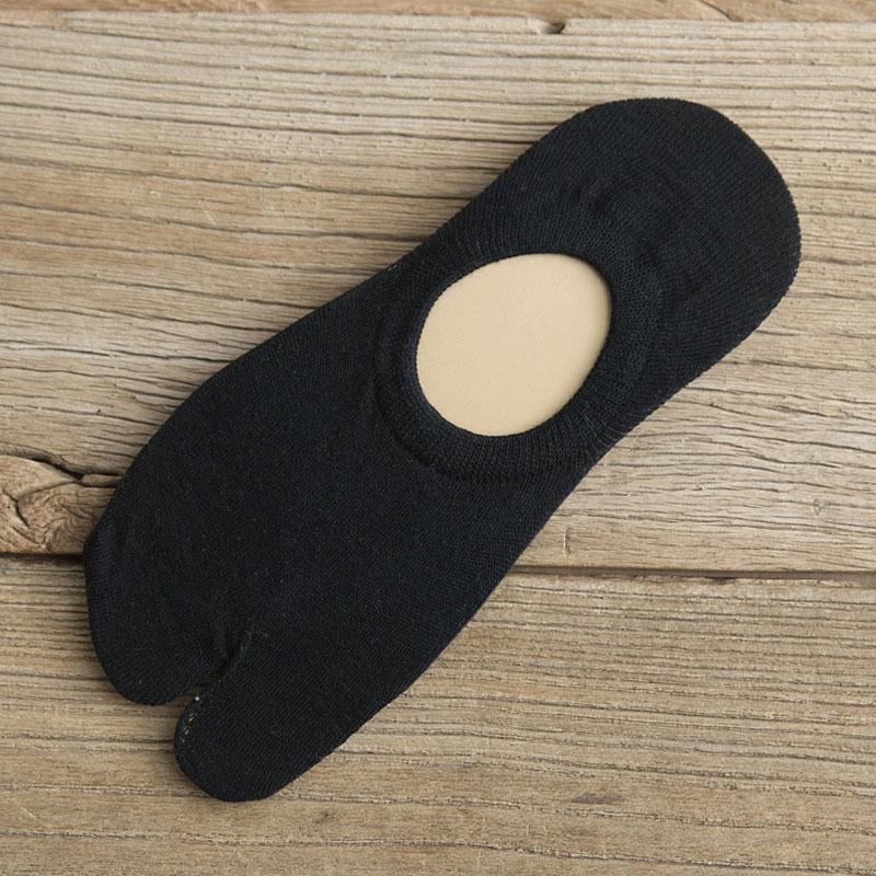 1 пара нескользящих однотонных носков-таби, вьетнамки, кимоно, с раздельным носком, с двумя пальцами, низкие сандалии, носки