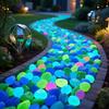 200pcs Luminous Pebbles Are Suitable for Outdoor Decoration, Gardens, Lawns, Courtyards, Aquariums, Trails, Fish Tanks, Trails, Aquariums, Roads