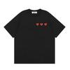 Unisex Casual Loose Fit Cotton T-Shirt With Heart Print Short Sleeve Tee Youth