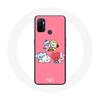 Case for Oppo A53 BTS BT21 Tata Chimmy Cooky Rj Koya Shooky Et Mang Pink Background
