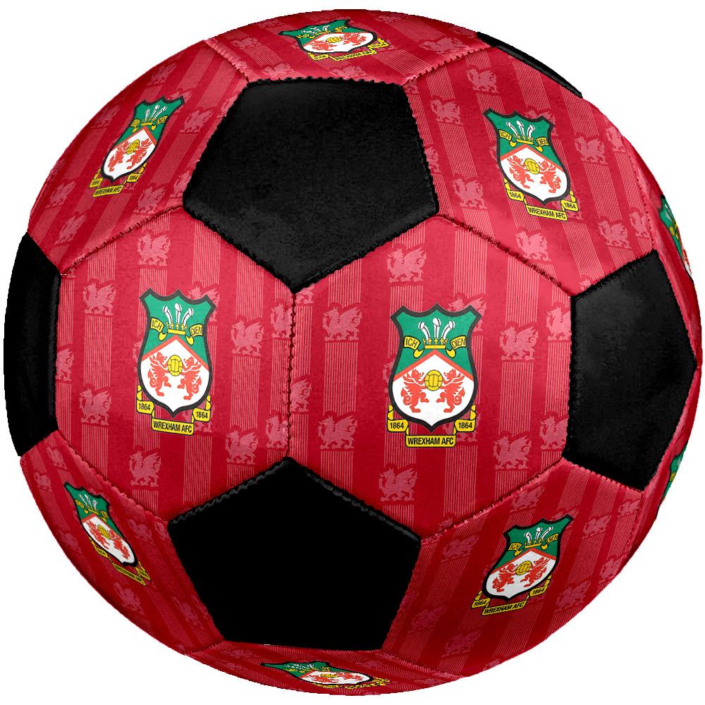 Футбольный мяч Wrexham AFC Цветной Для всех возрастов Машинная строчка ПВХ Готов к соревнованиям Прочный Высокий отскок.РАЗМЕР5