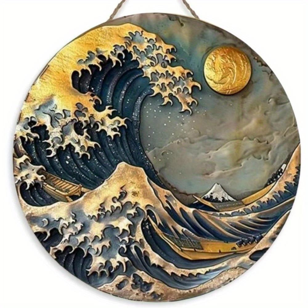 Деревянное настенное украшение в древнем стиле с художественным дизайном - 20 см