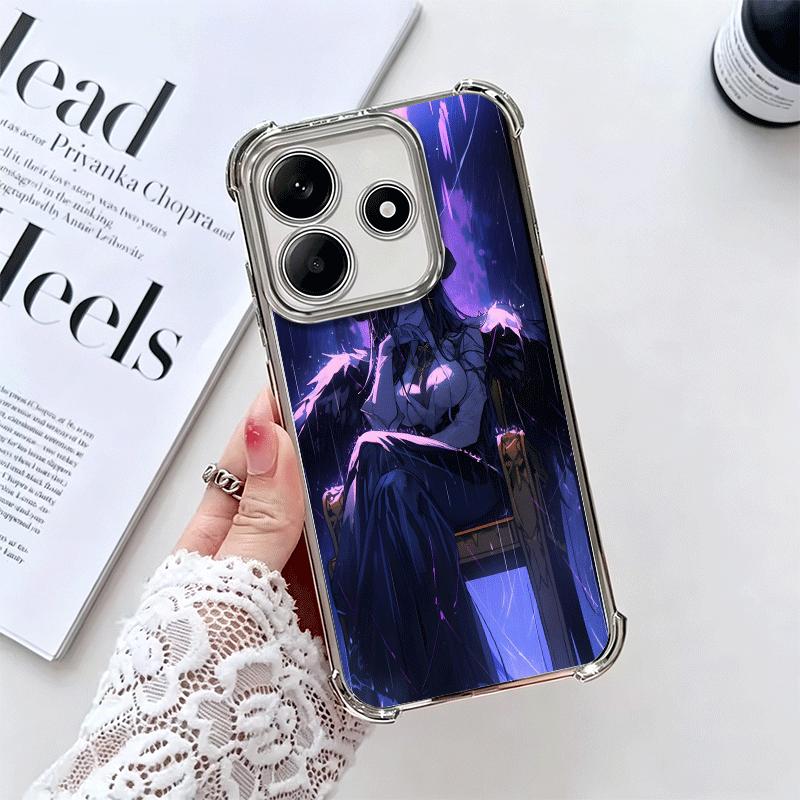 Аниме Чехол для телефона с покрытием Albedo O-Overlords Для Xiaomi Redmi Note 14 15 Pro Plus 13 12 11 11S 11T 10 9S 9 5G Противоударный Airbag C