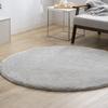Iris Plaza Shaggy Rug, Carpet, Round, Approximately 140cm Diameter, 10mm Thick, Cushion, Stylish Shaggy Rug, Gray, SGR-D140