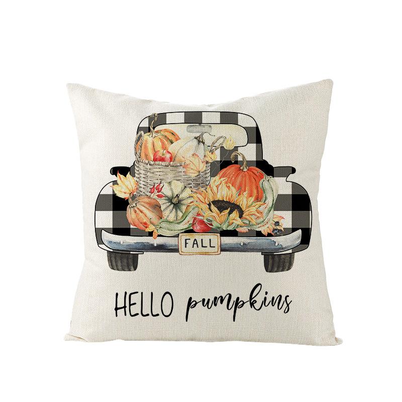 Осенний урожай Тыквенный принт Наволочка для подушки Диван Офис Полиэстер Наволочка для подушки Предметы интерьера