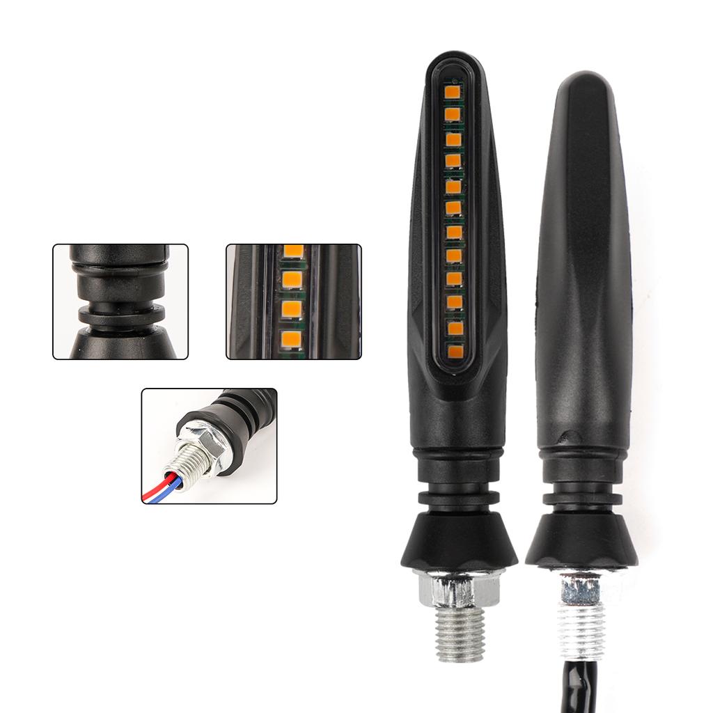 2 шт. мотоциклетные указатели поворота 12 В светодиодный задний фонарь проточная вода мигалка IP68 гибкие мотоциклетные мигающие огни