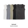 Spring 2025 Women's European & American Style Knitted Sleeveless U-neck Pullover Vest