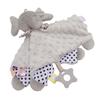 Baby Security Blanket Bright Color Plush Comfortable Baby Snuggle Blanket Cute Animal Doll Grey